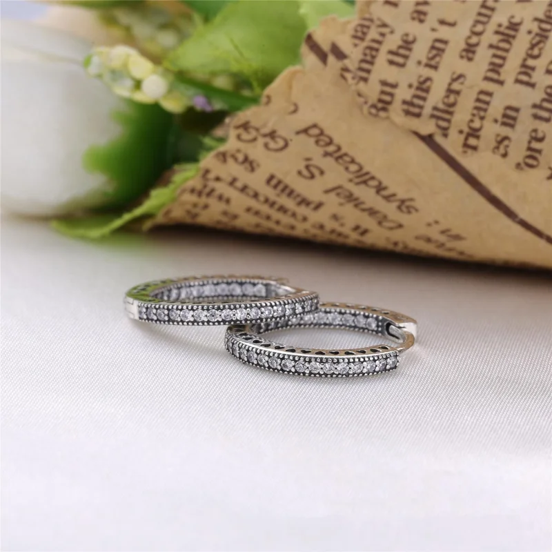 (image for) Hearts of PANDORA Earrings - 286318CZA - View 3