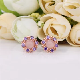 Heraldic Radiance Earrings, PANDORA Rose™ Pink & Purple Crystals - 287728NPM Heraldic Radiance Earrings, PANDORA Rose™ Pink & Purple Crystals - 287728NPM