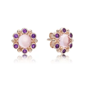 Heraldic Radiance Earrings, PANDORA Rose™ Pink & Purple Crystals - 287728NPM Heraldic Radiance Earrings, PANDORA Rose™ Pink & Purple Crystals - 287728NPM