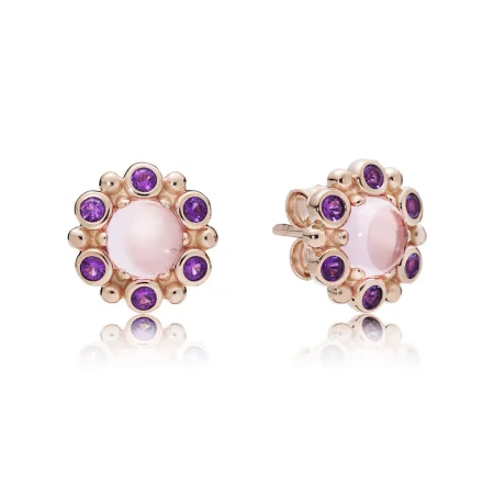 Heraldic Radiance Earrings, PANDORA Rose™ Pink & Purple Crystals - 287728NPM