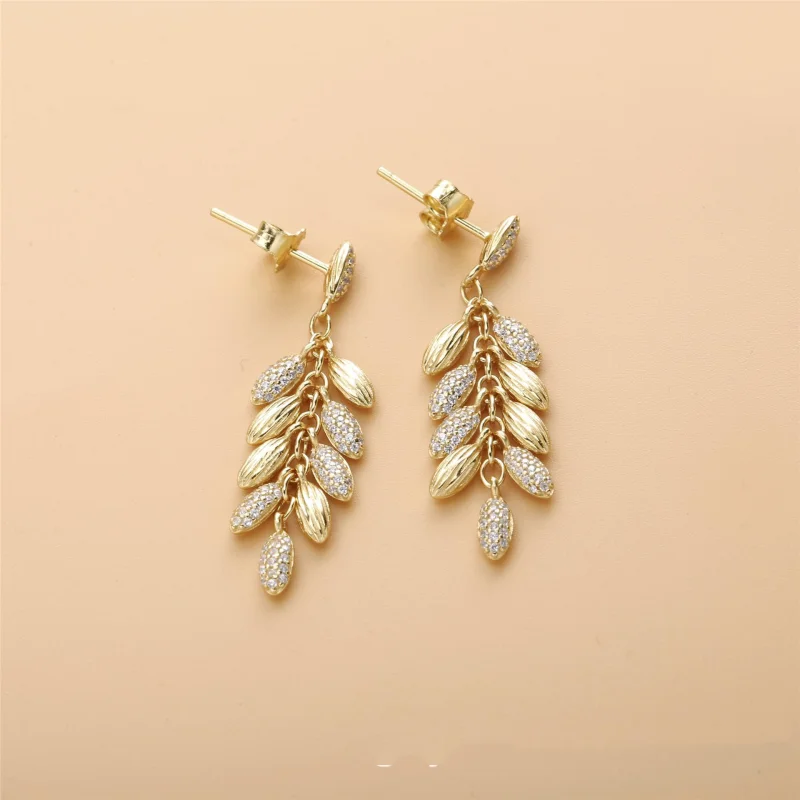 (image for) Limited Edition Floating Grains Earrings, PANDORA Shine™ & Clear CZ - 267674CZ - View 2