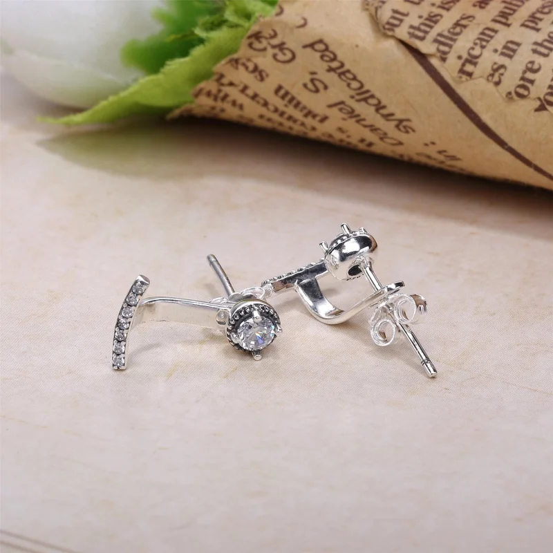 (image for) PANDORA Abstract Elegance Clear CZ Earrings - 290743CZ - View 3