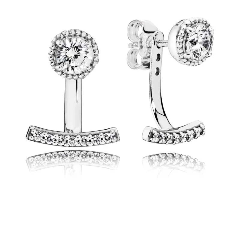 (image for) PANDORA Abstract Elegance Clear CZ Earrings - 290743CZ - Product Image