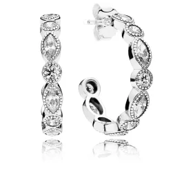 PANDORA Alluring Brilliant Marquise with Clear CZ Hoop Earrings - 290724CZ PANDORA Alluring Brilliant Marquise with Clear CZ Hoop Earrings - 290724CZ