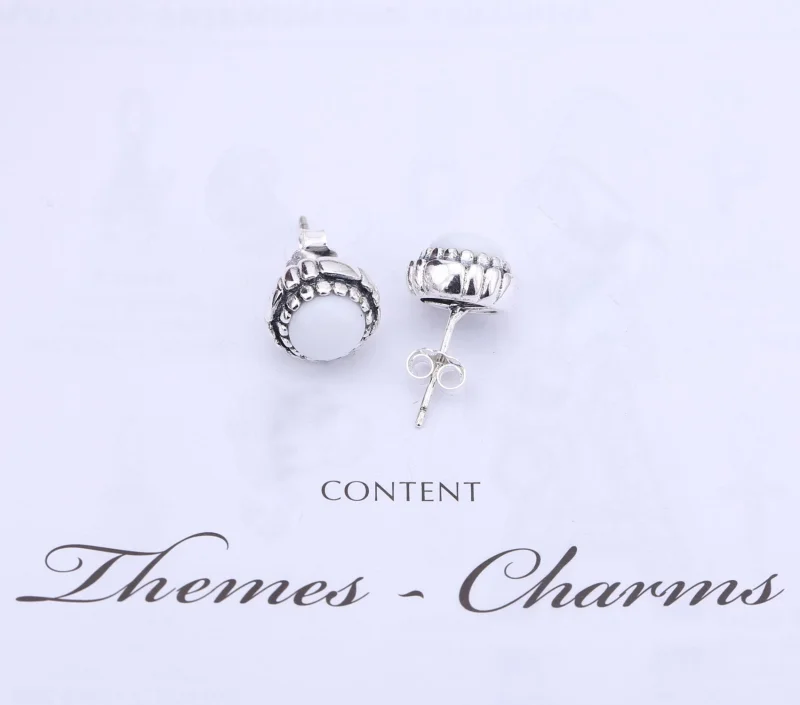 (image for) PANDORA April Birthstone Stud Earrings - 290543BK - View 2