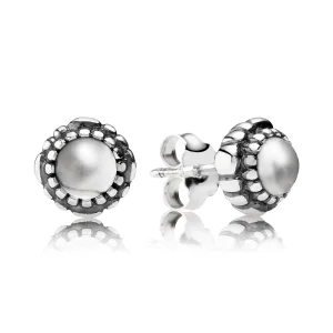 (image for) PANDORA April Birthstone Stud Earrings - 290543BK