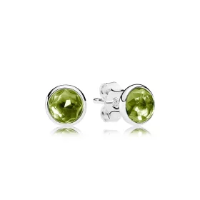 PANDORA August Droplets, Peridot Stud Earrings - 290738pe PANDORA August Droplets, Peridot Stud Earrings - 290738pe