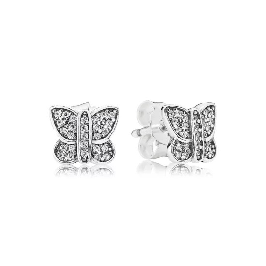 PANDORA Butterfly Silver Stud Earrings - 290571cz