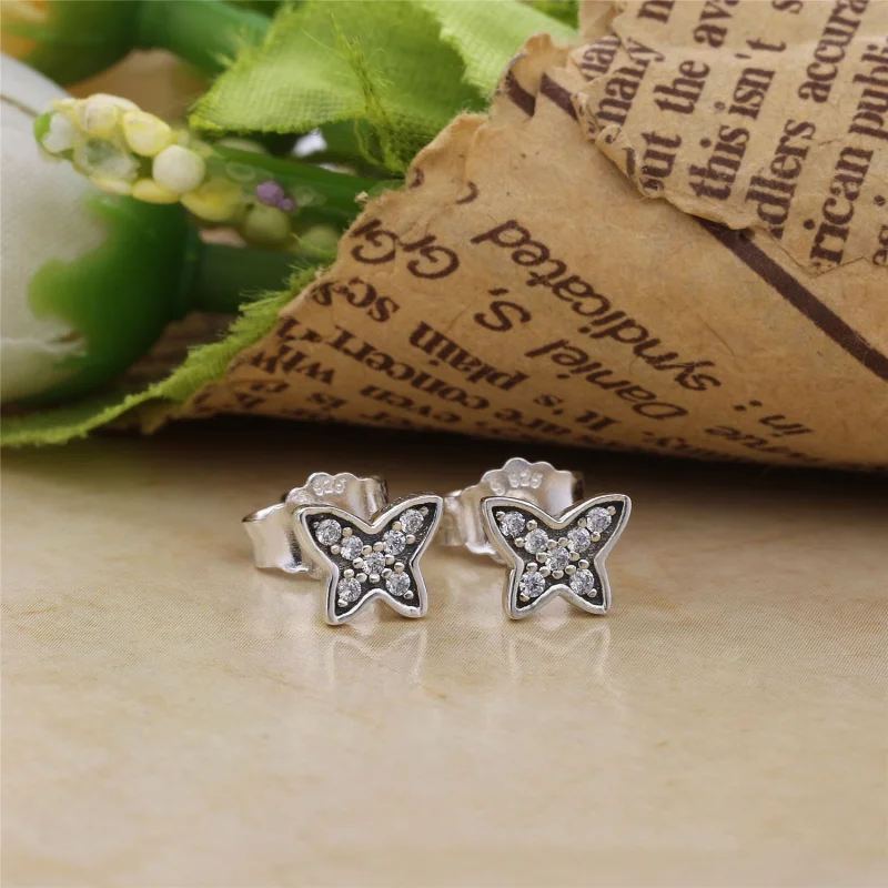 (image for) PANDORA Butterfly Stud Earrings - 0RWFCrTC - View 2