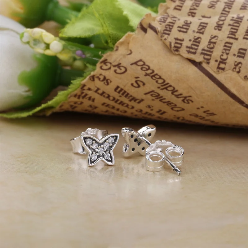 (image for) PANDORA Butterfly Stud Earrings - 0RWFCrTC - View 3