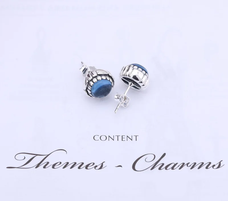 (image for) PANDORA December Birthstone Stud Earrings - 290543TQ - View 2