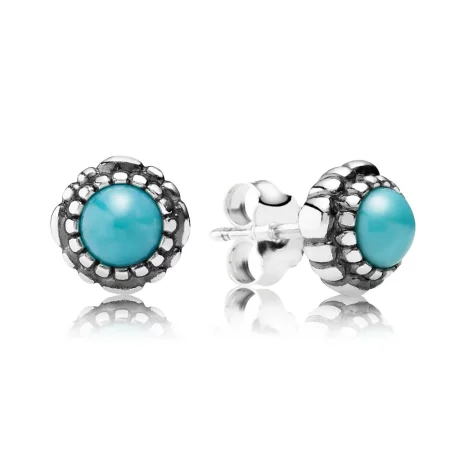 PANDORA December Birthstone Stud Earrings - 290543TQ