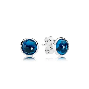 (image for) PANDORA December Droplets, London Blue Crystal Stud Earrings - 290738nlb