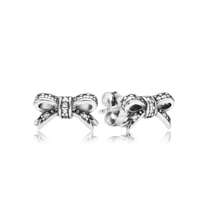 (image for) PANDORA Delicate Bow Stud Earrings - 290555CZ - Product Image