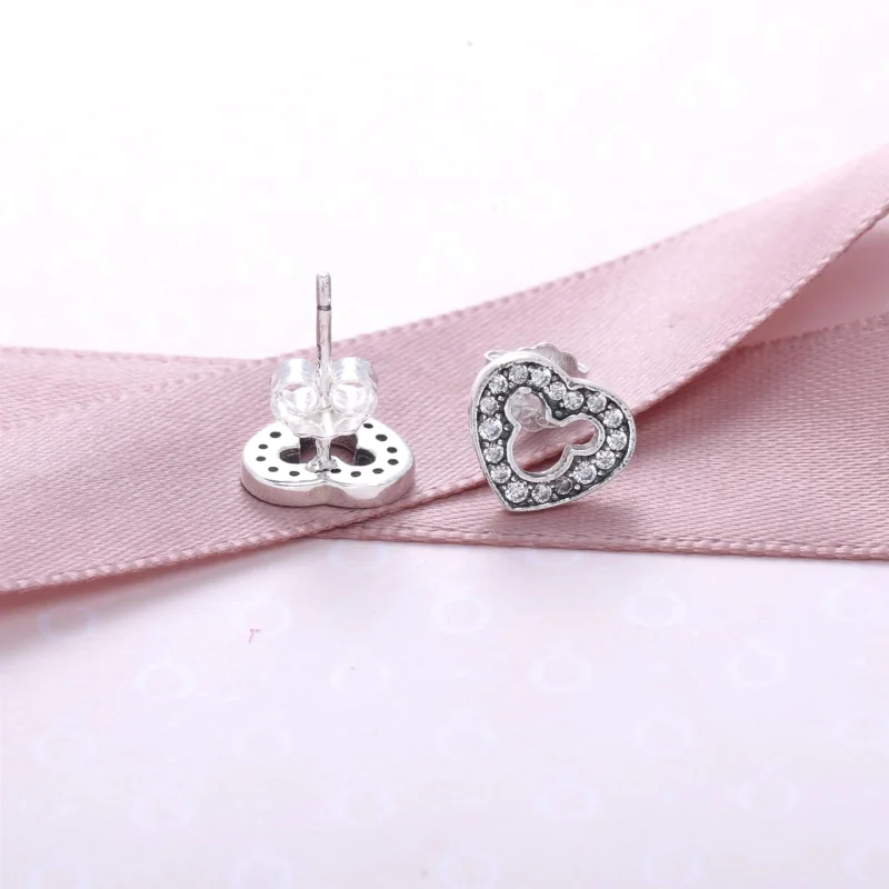 (image for) PANDORA Disney, Mickey Silhouette Stud Earrings - 290579CZ - View 3