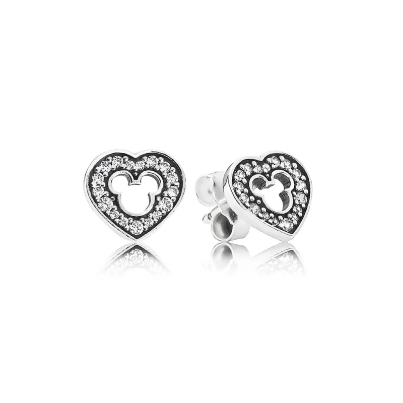 (image for) PANDORA Disney, Mickey Silhouette Stud Earrings - 290579CZ - Product Image