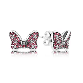 PANDORA Disney, Minnie's Sparkling Bow Stud Earrings, Red Clear CZ - 290578CZR PANDORA Disney, Minnie's Sparkling Bow Stud Earrings, Red Clear CZ - 290578CZR