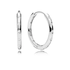 PANDORA Droplets Hoop Earrings 296244CZ - 296244CZ