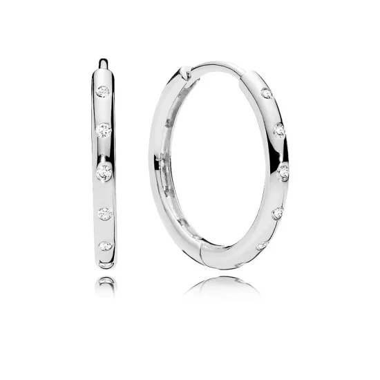 PANDORA Droplets Hoop Earrings 296244CZ - 296244CZ