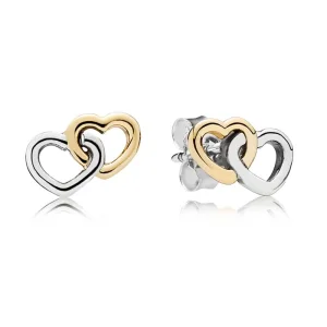 (image for) PANDORA Entwined Hearts Stud Earrings - 290567