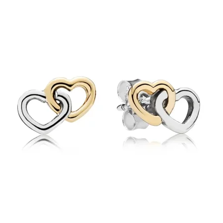 PANDORA Entwined Hearts Stud Earrings - 290567