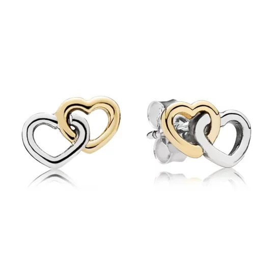 PANDORA Entwined Hearts Stud Earrings - 290567