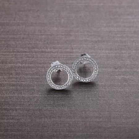 PANDORA Forever PANDORA with Clear CZ Stud Earrings - 290585CZ