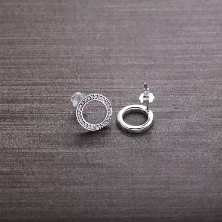 PANDORA Forever PANDORA with Clear CZ Stud Earrings - 290585CZ