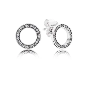 (image for) PANDORA Forever PANDORA with Clear CZ Stud Earrings - 290585CZ