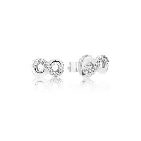 PANDORA Infinite Love Stud Earrings, Clear CZ - 290695CZ