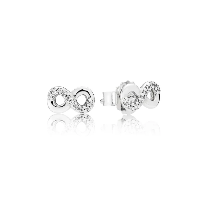 (image for) PANDORA Infinite Love Stud Earrings, Clear CZ - 290695CZ - Product Image