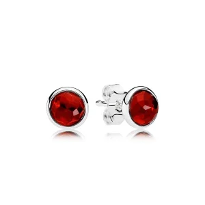 (image for) PANDORA July Droplets, Synthetic Ruby Stud Earrings - 290738sru