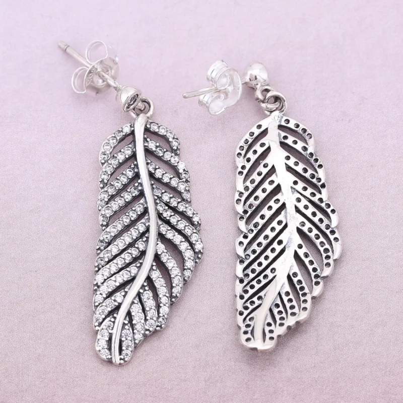 (image for) PANDORA Light as a Feather Earrings - 290584CZ - View 2
