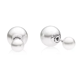 PANDORA Luminous Drops, White Crystal Pearl Stud Earrings - 290747WCP PANDORA Luminous Drops, White Crystal Pearl Stud Earrings - 290747WCP