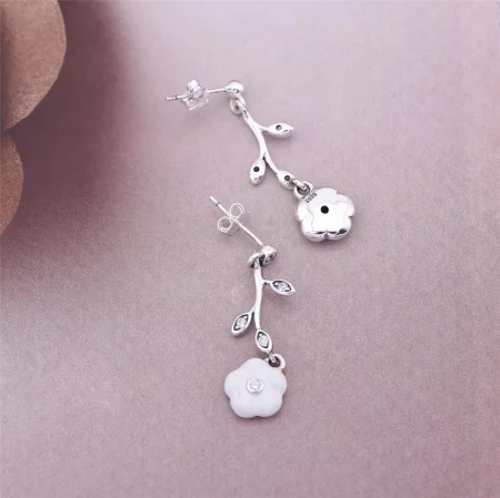 PANDORA Luminous Florals with Mother of Pearl Dangle Earrings - 290699MOP