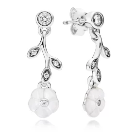 PANDORA Luminous Florals with Mother of Pearl Dangle Earrings - 290699MOP PANDORA Luminous Florals with Mother of Pearl Dangle Earrings - 290699MOP