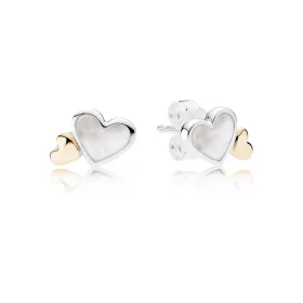 PANDORA Luminous Hearts Stud Earrings - 290697MOP PANDORA Luminous Hearts Stud Earrings - 290697MOP
