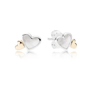 (image for) PANDORA Luminous Hearts Stud Earrings - 290697MOP