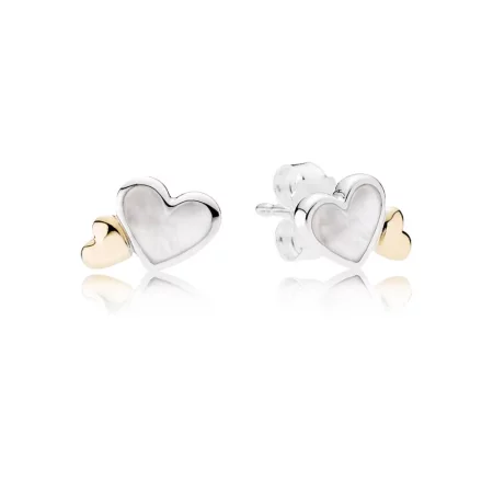 PANDORA Luminous Hearts Stud Earrings - 290697MOP