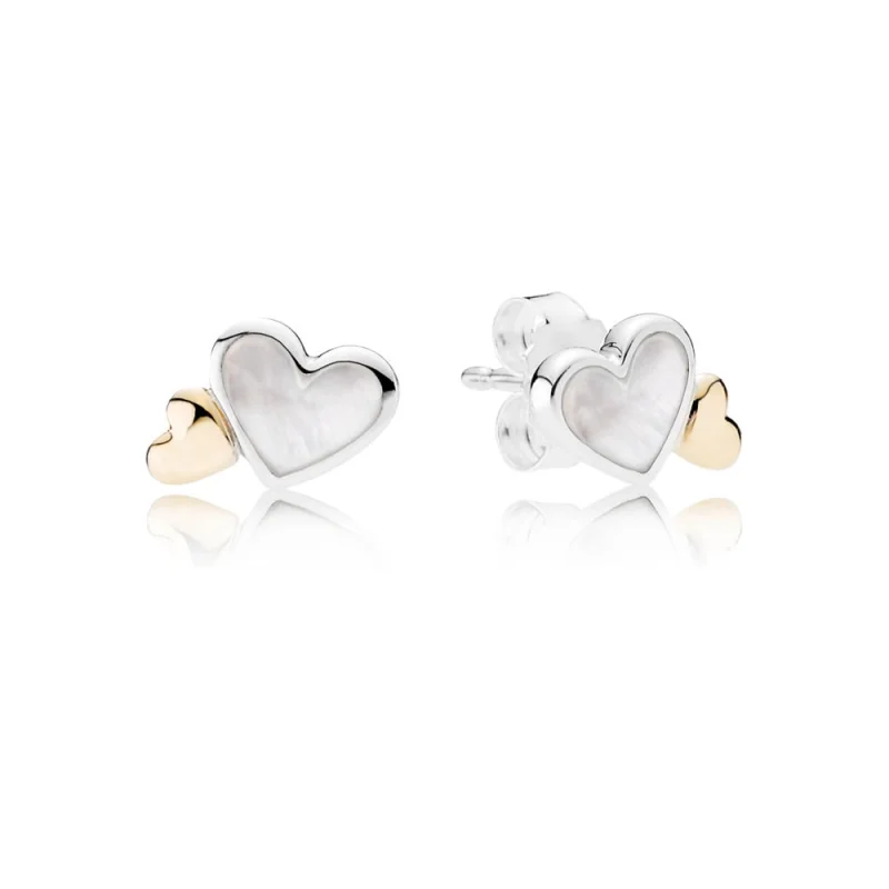 (image for) PANDORA Luminous Hearts Stud Earrings - 290697MOP - Product Image