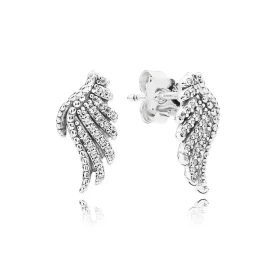 PANDORA Majestic Feathers Stud Earrings - 290581CZ PANDORA Majestic Feathers Stud Earrings - 290581CZ