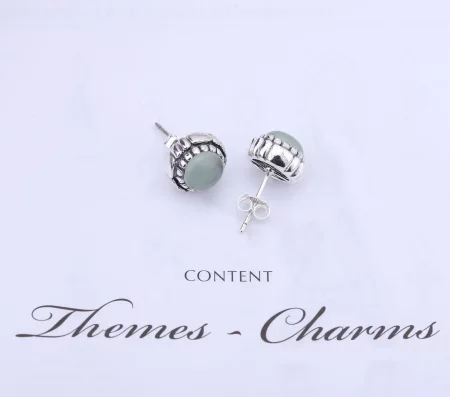 PANDORA March Birthstone Stud Earrings - 290543AQ
