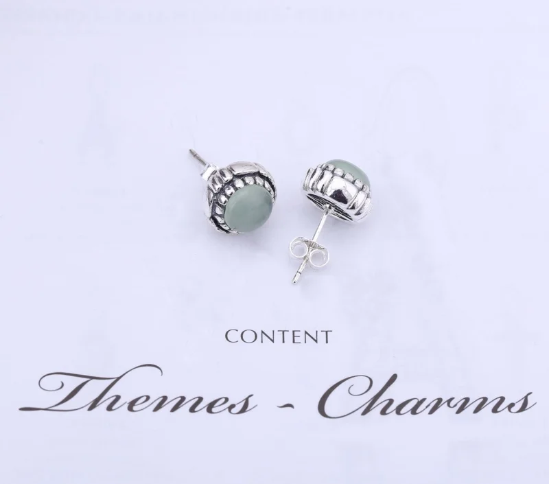 (image for) PANDORA March Birthstone Stud Earrings - 290543AQ - View 2
