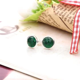 PANDORA May Droplets, Royal-Green Crystal Stud Earrings - 290738nrg PANDORA May Droplets, Royal-Green Crystal Stud Earrings - 290738nrg