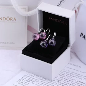 PANDORA Morning Dew, Pink Cz Earrings - 290552PCZ PANDORA Morning Dew, Pink Cz Earrings - 290552PCZ