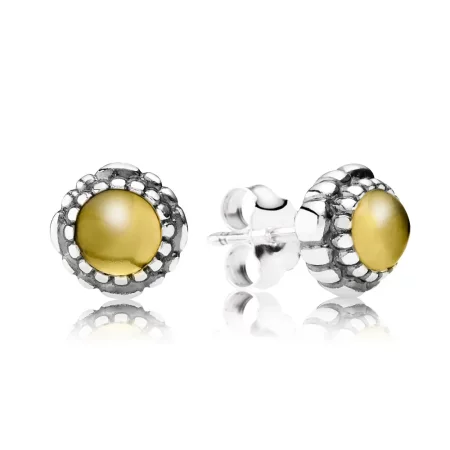 PANDORA November Birthstone Stud Earrings - 290543CIG