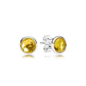 PANDORA November Droplets, Citrine Stud Earrings - 290738ci PANDORA November Droplets, Citrine Stud Earrings - 290738ci