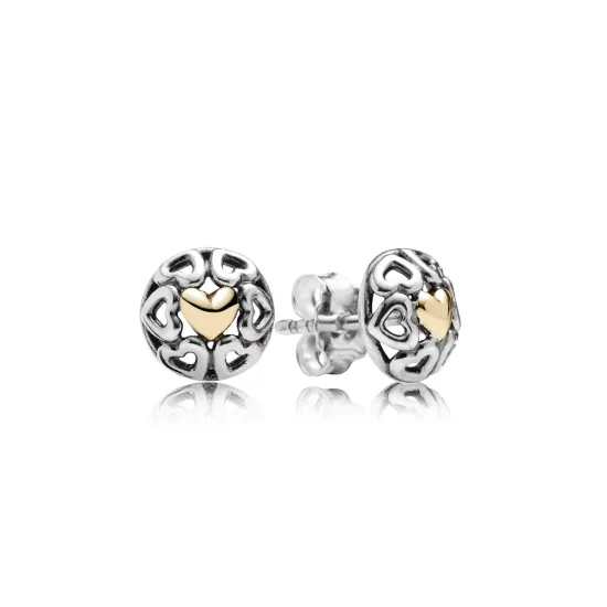 PANDORA Openwork Heart Stud Earrings - 290557