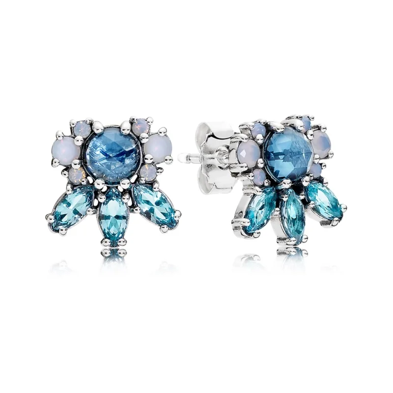 (image for) PANDORA Patterns of Frost with Multi-Colored Crystal Stud Earrings - 290731NMBMX - Product Image