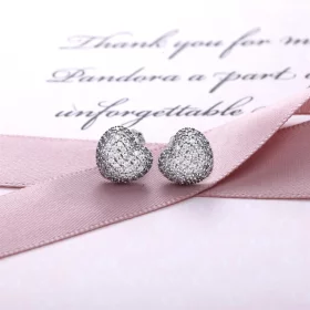 PANDORA Pavé Heart Stud Earrings - 290541CZ PANDORA Pavé Heart Stud Earrings - 290541CZ